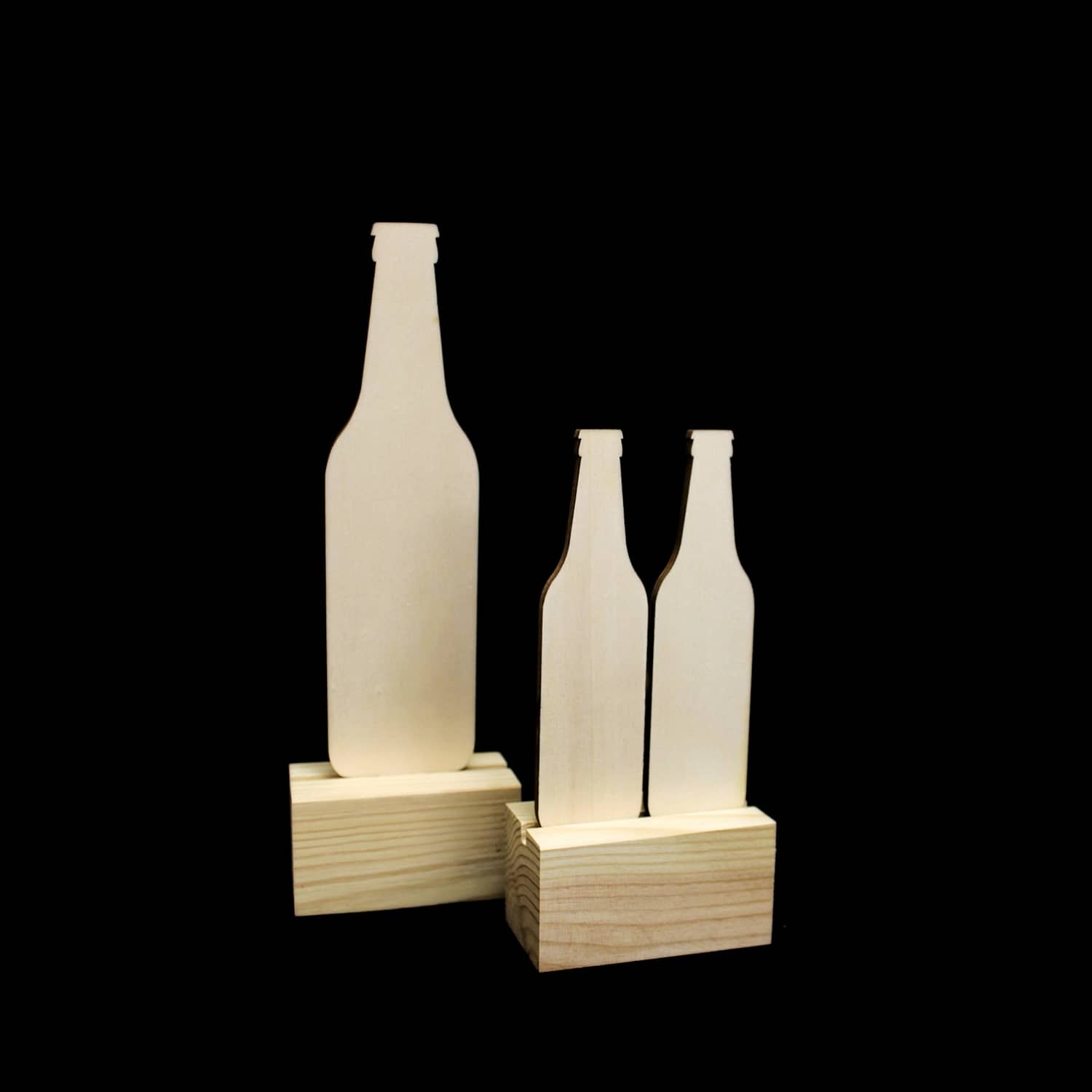 PLV Botella personalizable de madera